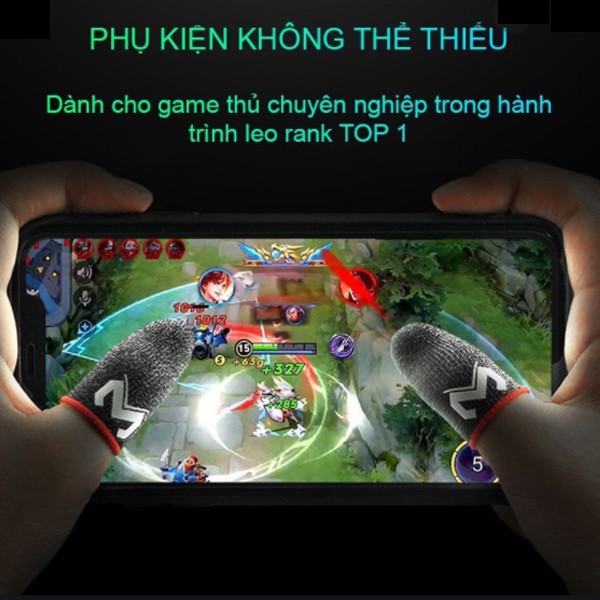 [CHÍNH HÃNG] Găng tay chơi game Memo GT3, bao tay chơi PUBG FF Liên quân, chống mồ hôi, cực nhạy - 1 bộ 2 ngón