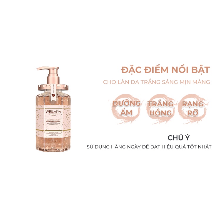 Sữa tắm trắng da hoa hồng damask 150ml Weilaiya ST04