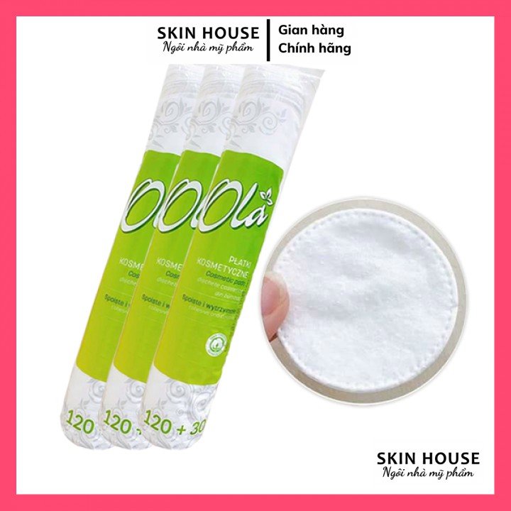 Bông Tẩy Trang OLA Cotton Pads 120+30 Miếng (150 miếng)