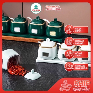 Set 3 lọ đựng gia vị thiết kế nhiều ngăn theo phong cách bắc âu