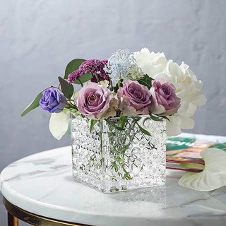 Lọ hoa thủy tinh vuông - bình hoa thủy tinh trụ vuông