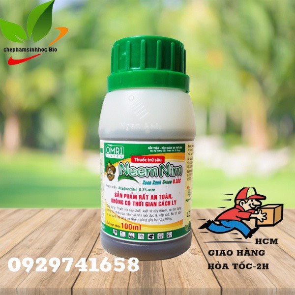 Dầu Neem-Nim hữu cơ. Bảo vệ cây trồng, phòng các loại sâu rệp. Chai 100ml