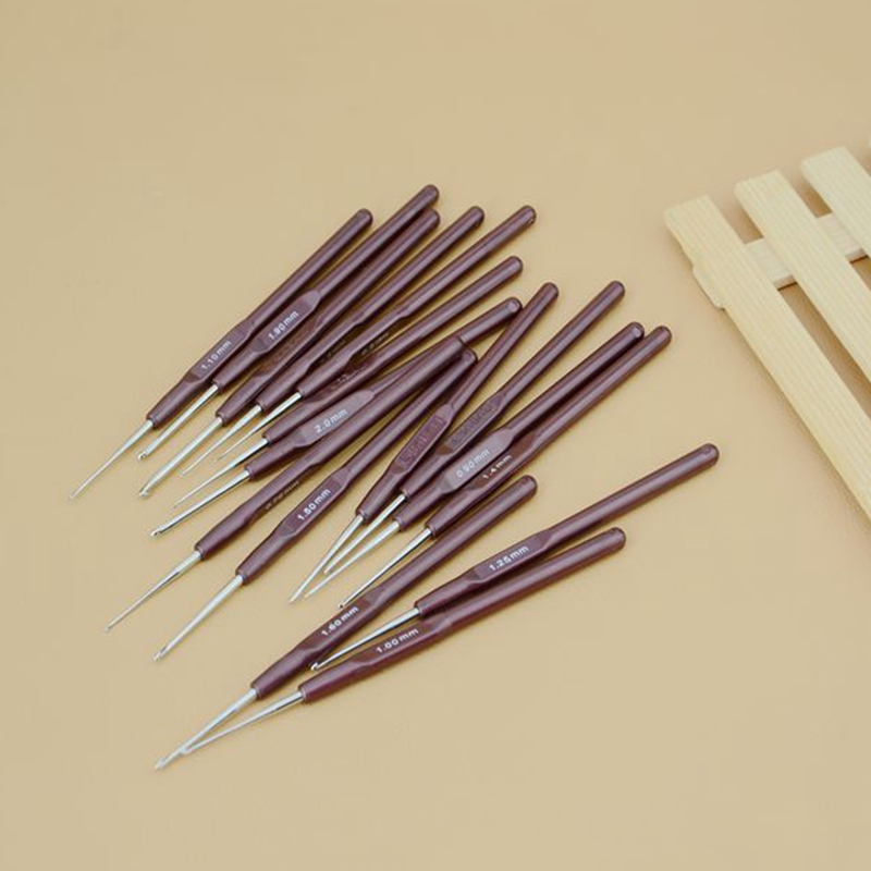 Bộ 16 Cây Kim Móc Đan Len Tay Cầm Bằng ABS