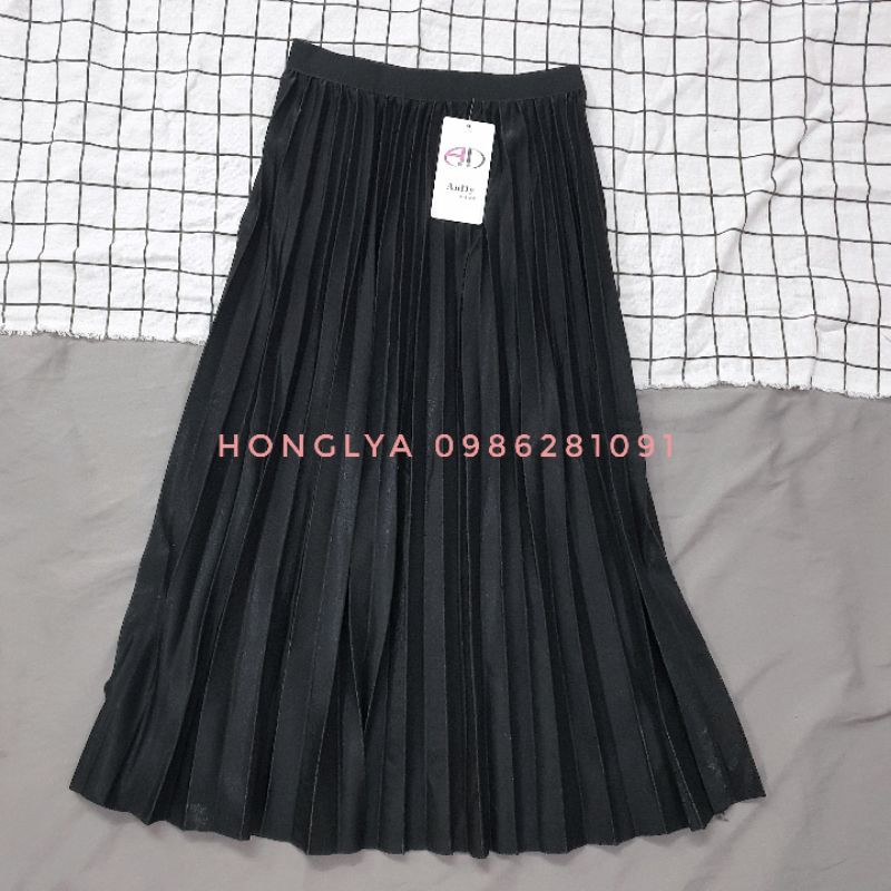 [hình thật] Chân váy dạ dáng dài midi xếp li xinh xắn | BigBuy360 - bigbuy360.vn