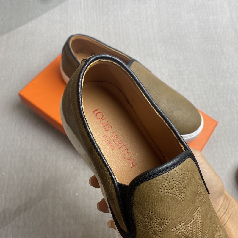 FULLBOX Slipon - Giày Lười Nam lv da bò đế cao su