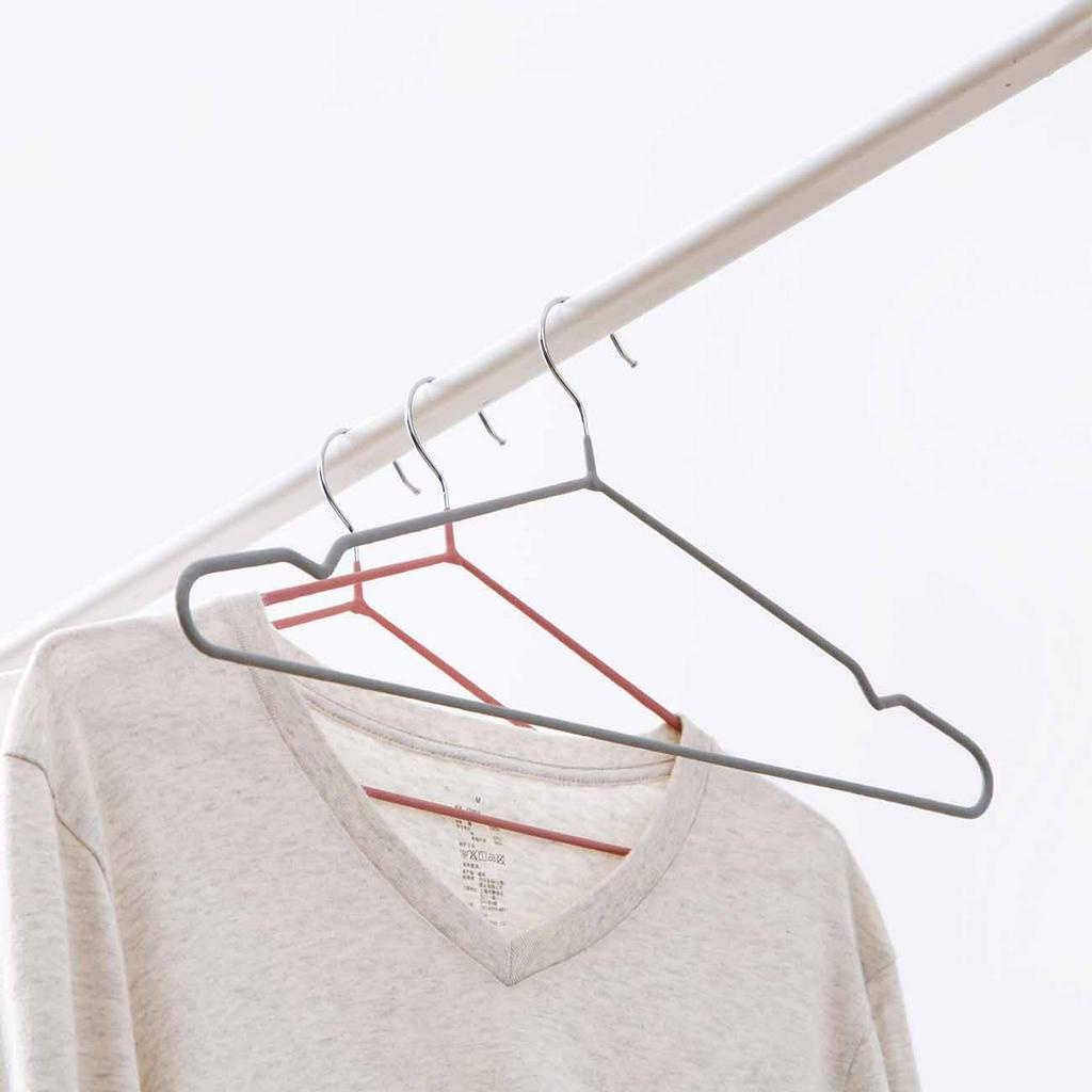 Set 10 móc treo quần áo JUJIAJIA bằng nhựa dày không để lại dấu vết