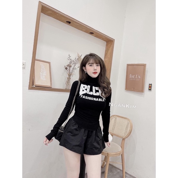 Áo Dài Tay BLCG Phom Ôm Cổ Cao 3 Phân Chất Thun Dễ Mặc Chất Đẹp Loại 1 | BigBuy360 - bigbuy360.vn