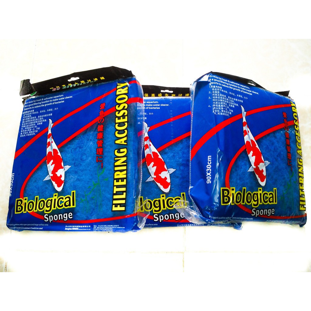 Xốp Xanh Lọc Nước Bể Cá Kích Thước 90x30x1cm (vật liệu lọc nước bể cá cao cấp)