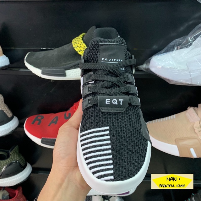 (Full box) giày thể thao EQT BASK ADV 2018 đen kẻ trắng Cao Cấp