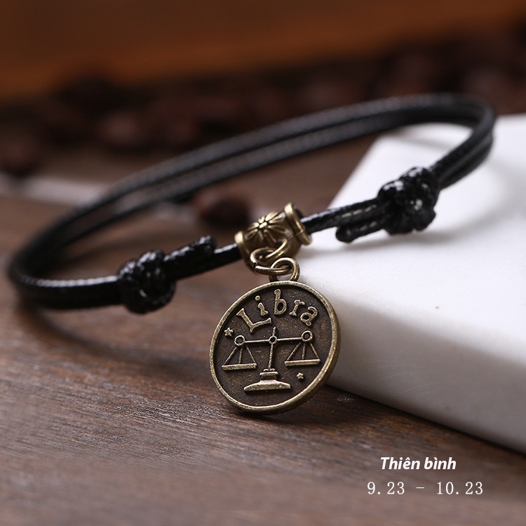 Vòng tay Bella925 vòng tay 12 cung hoàng đạo unisex mật ngữ 12 chòm sao