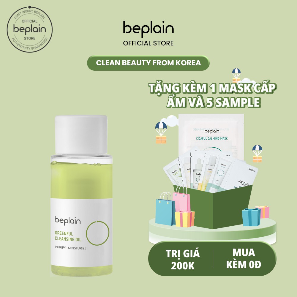 [20ml] Dầu Tẩy Trang beplain Đậu Xanh - Greenful Cleansing Oil