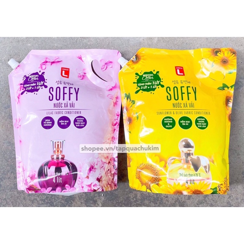 Nước giặt SOFFY Hàn Quốc chai 4KG - hương hoa TULIP