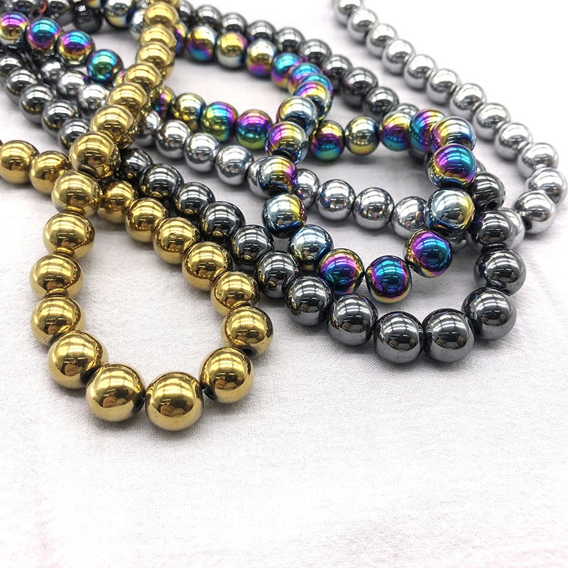 Chuỗi Hạt Đá Tròn Tự Nhiên 4-12mm 4 Màu Tự Nhiên Dùng Làm Vòng Đeo Tay diy