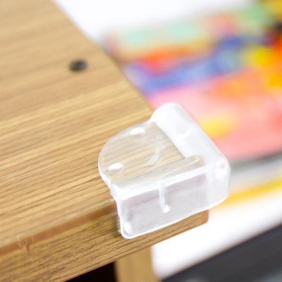 Set 4 Miếng Bịt Góc Bàn, Bọc Cạnh Bàn Silicon Tránh Va Đập, An Toàn Cho Bé Và Người Già