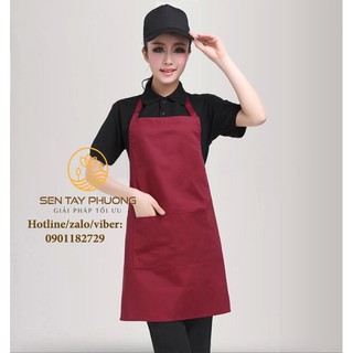 Tạp Dề Yếm Đỏ Đô Đồng Phục Hàng Đẹp Gía Gốc