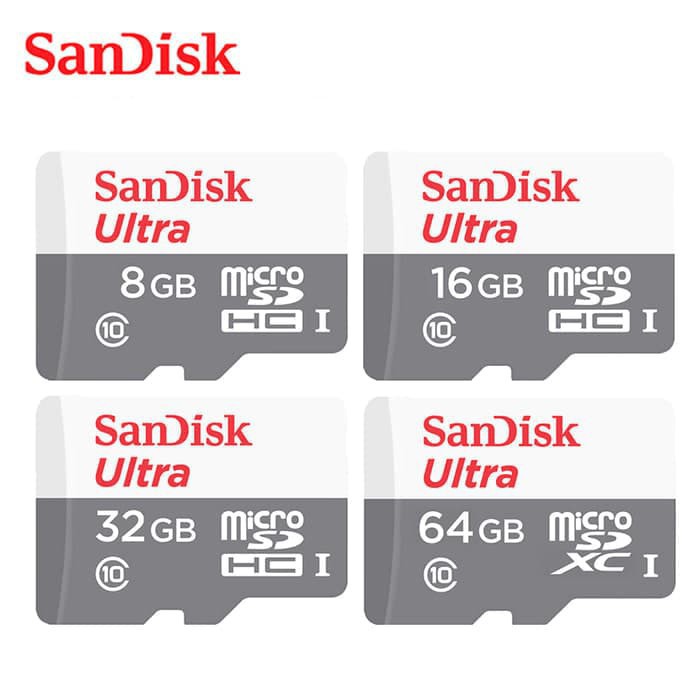 SANDISK Thẻ nhớ SD Micro SD / MMC 16 32 64 128GB Class 10 80mbps / 100mbps