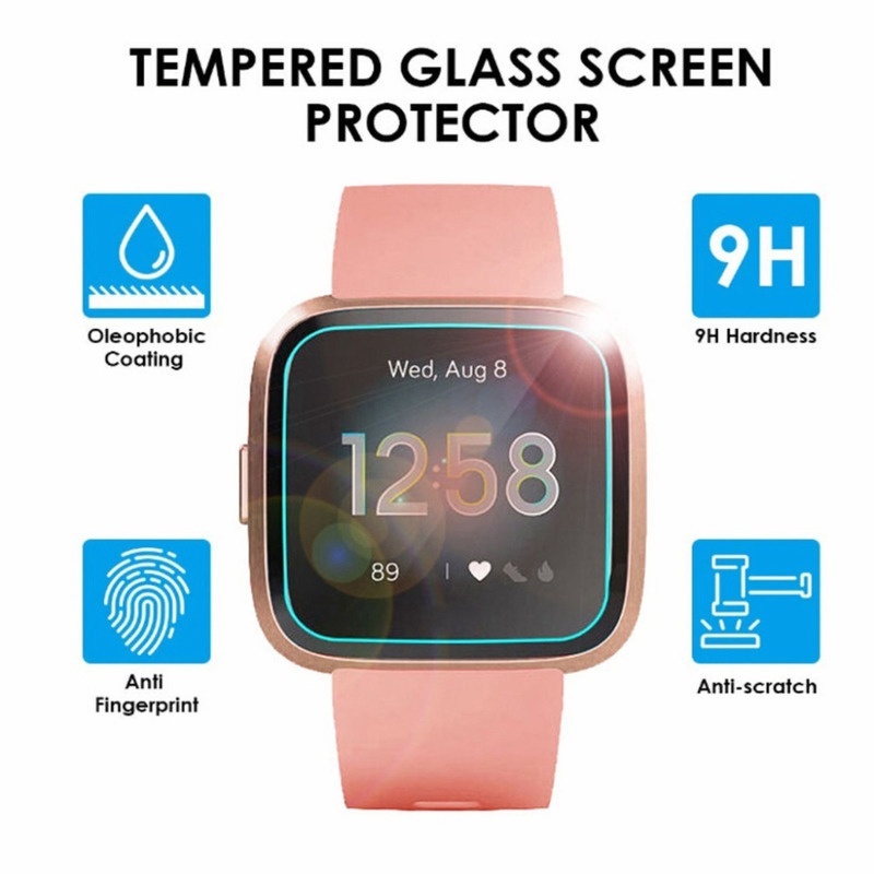 Set 3 Kính Cường Lực Bảo Vệ Mặt Đồng Hồ Thông Minh Fitbit Versa Lite
