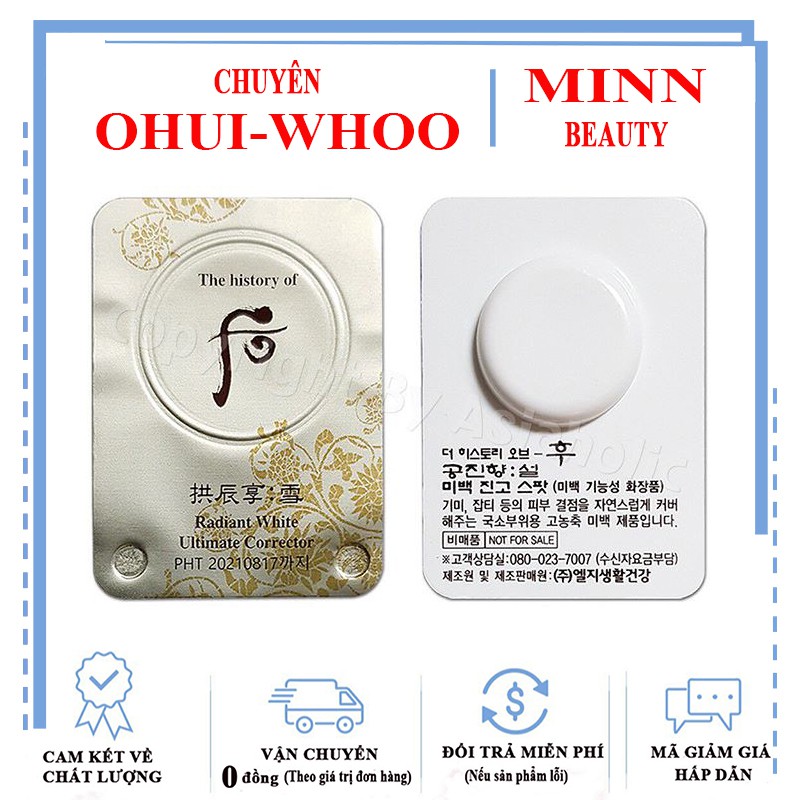 Vỉ Cao Cho Da Bị Nám Hoàng Cung Whoo Gongjinhyang Seol Radiant White Ultimate Corrector 1ml