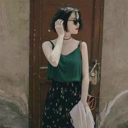 Áo 2 dây lụa cổ tim chất đẹp nhiều màu  -- Hàng loại đẹp