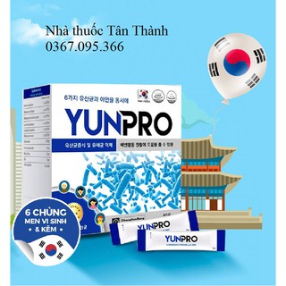 Men vi sinh Hàn Quốc Yunpro 6 lợi khuẩn và kẽm Hộp 20 gói