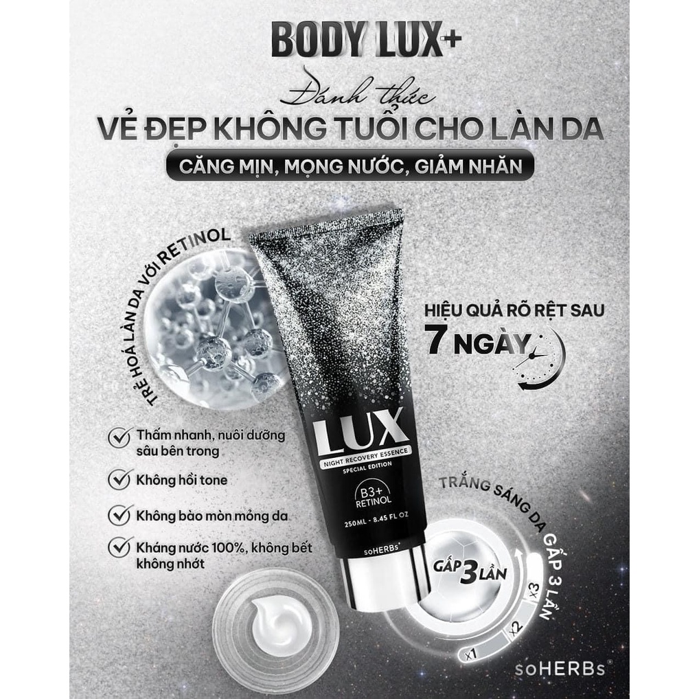 [CHÍNH HÃNG] Kem Body Lux soHERBs Siêu Trắng Da