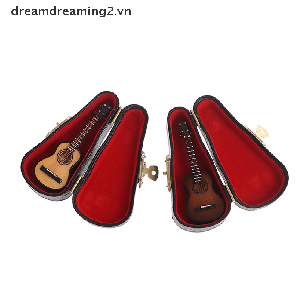 Set mô hình đàn guitar phong cách cổ điển mini dành cho trang trí