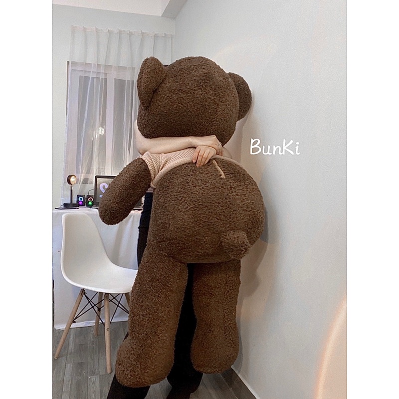 GẤU BÔNG TEDDY BOBBY BROWN 140CM NÂU ĐEN CAO CẤP BUNKI