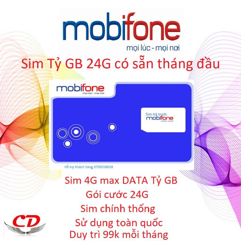Sim 4G mobifone không giới hạn data có sẵn tháng đầu