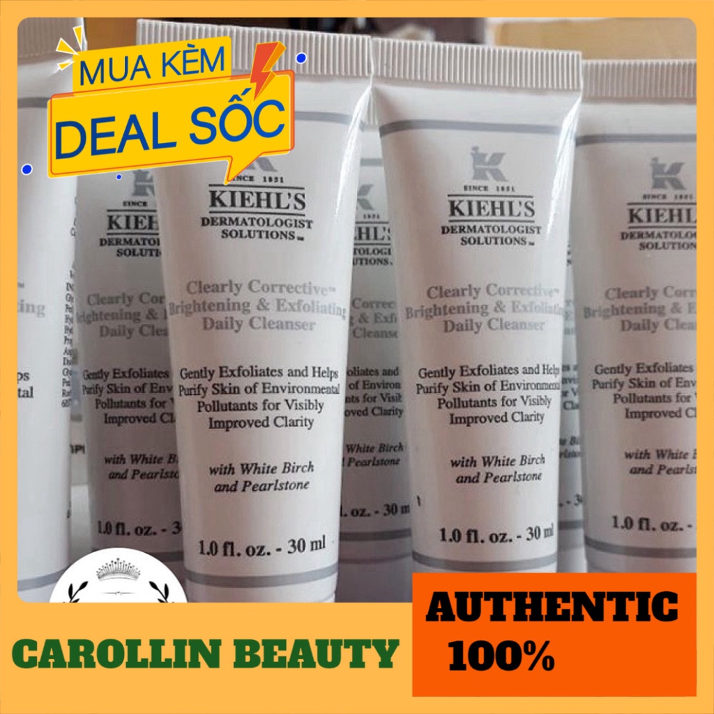 Sữa rửa mặt trắng da 💖 FREESHIP 💋  Sữa rửa mặt TDC Clearly Kiehl's 30ml chính hãng [ Minisize ] CAROLLIN BEAUTY | BigBuy360 - bigbuy360.vn