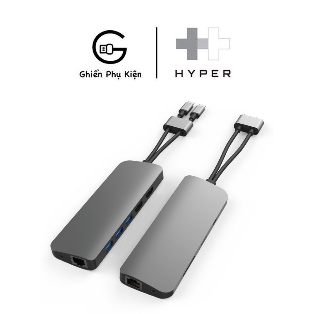 Cổng Chuyển HyperDrive Viber 10-IN-2 4K60Hz USB-C HUB For MACBOOK/IPADPRO/LAPTOP/SMARTPHONE - HD392