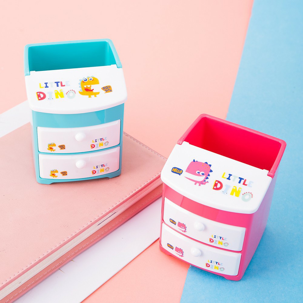 Khay cắm bút học sinh Deli - Hồng/Xanh-1 chiếc - E9136