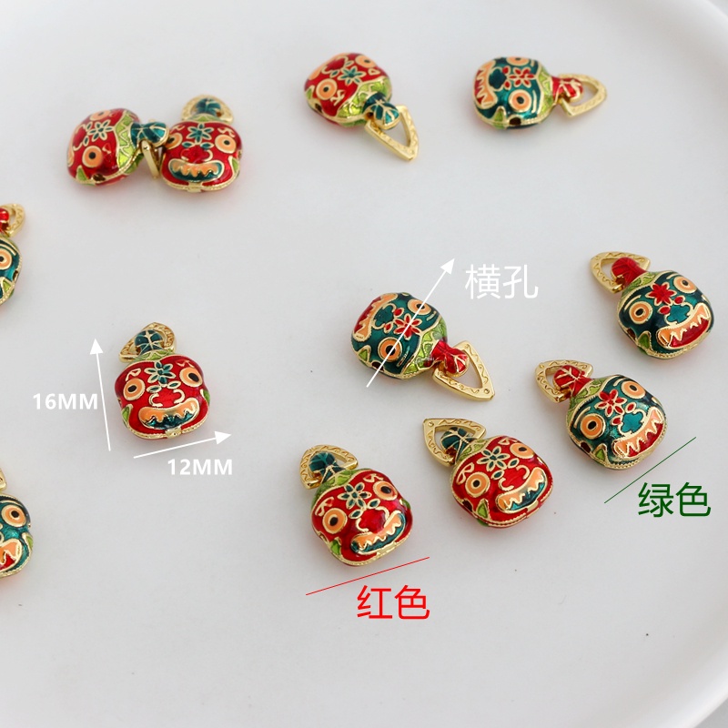 Mặt Dây Chuyền Rỗng Bằng Đồng 18K Màu Vàng Đồng Xanh Lam Nhỏ Giọt Dầu Chim Nuốt Thân Ngang
