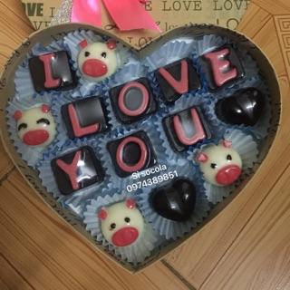 Socola valentine - Mẫu “I LOVE YOU”