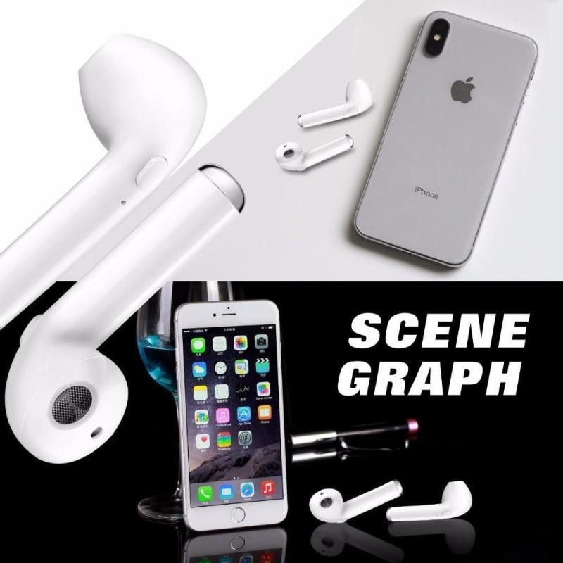 Tai nghe ko dây kết nối Bluetooth I7S TWS thiết kế nhét tai mini dành cho ĐT Android táo