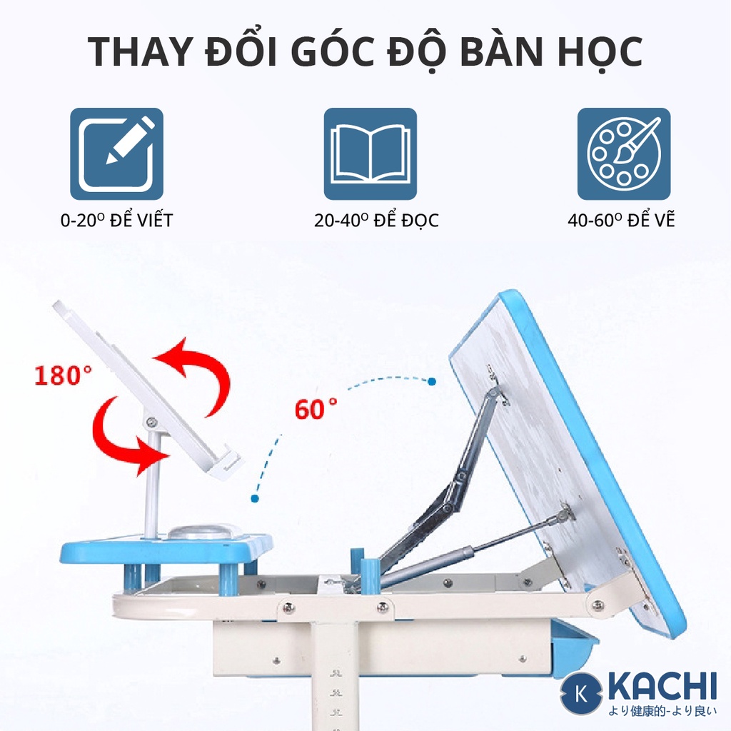 Bộ bàn học thông minh chống gù lưng Kachi