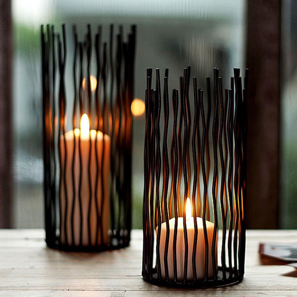 Giá Đỡ Đèn Cầy Bằng Kim Loại Phong Cách Vintage Độc Đáo Trang Trí Nhà Cửa