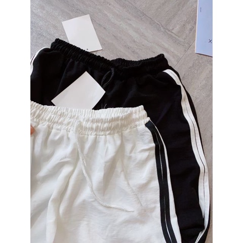 Quần baggy nữ vải đũi phối lưới GT 6