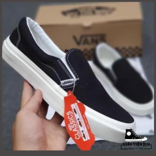 Giày Thể Thao Nam Nữ, Giày vαns slip-on đen ( full box) - red apple shop