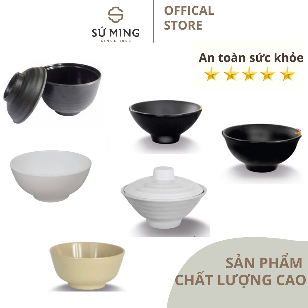 Chén Bát Cơm Nhựa Melamine Cao Cấp Đủ Size Dùng Trong Nhà Hàng, Quán Ăn