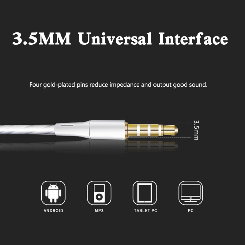 High Quality 3.5mm In Ear Earphone With Mic Stereo Bass Earphone Wired Sport Headset For Phone Mp3