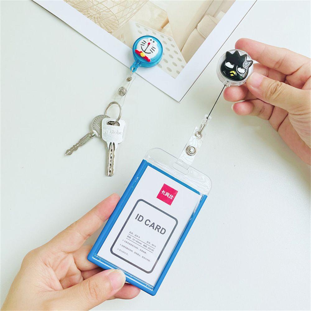Kẹp Giữ Thẻ ID / Thẻ ID Họa Tiết Hoạt Hình My Melody Có Thể Thu Gọn Cho Học Sinh Giá Đỡ