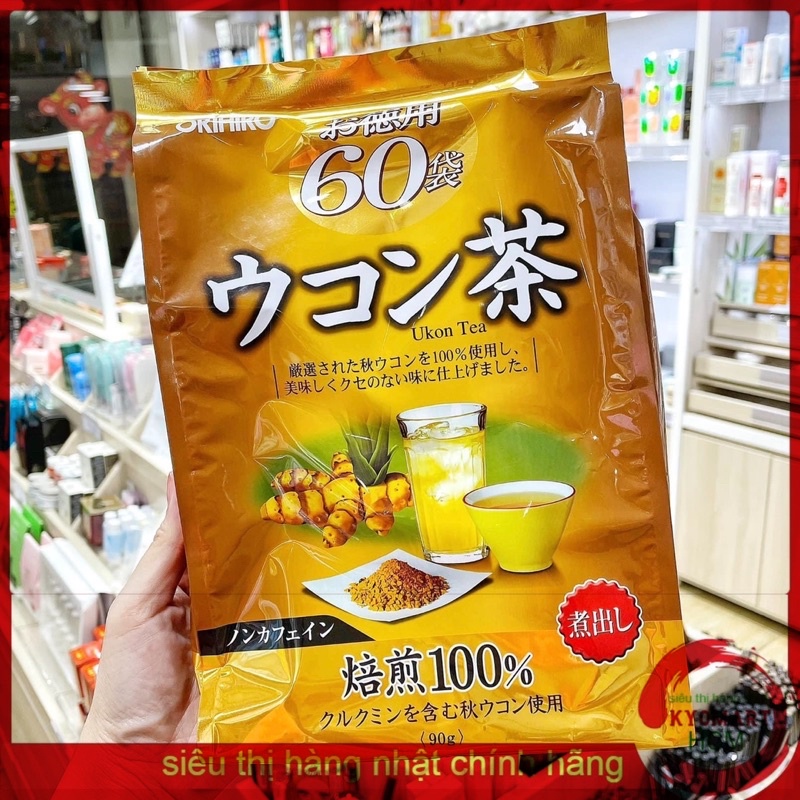 Trà nghệ mùa thu Orihiro 60 gói hỗ trợ thải độc, bảo vệ dạ dày