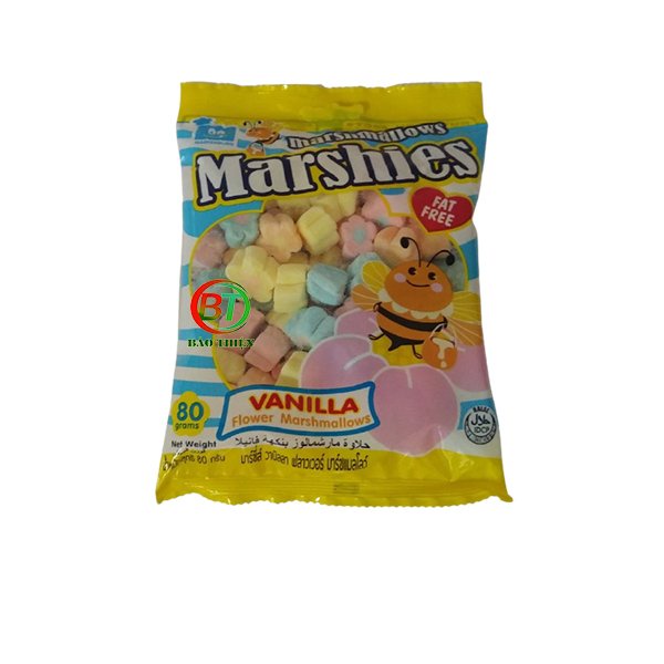 (3 vị) Kẹo xốp bông gòn Marshmallows Marshies gói 80g