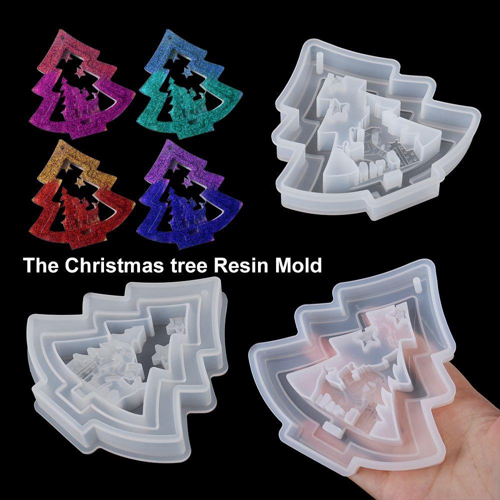 MUVAKO Khuôn Silicone Làm Trang Sức Giáng Sinh Bằng Nhựa Resin