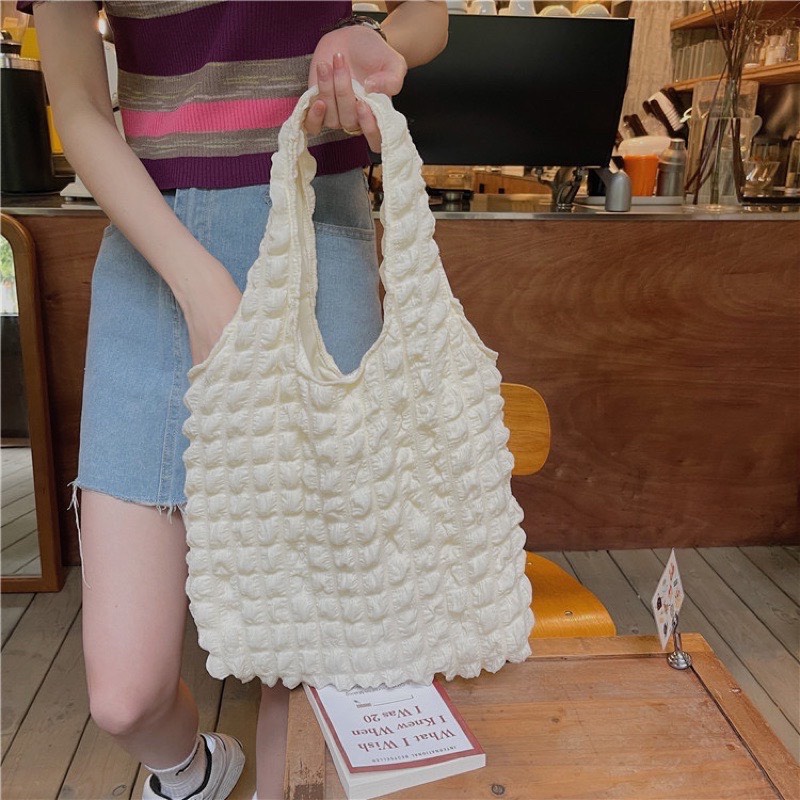 Túi Tote xốp ô vuông Ulzzang Bigsize 3 màu ,Túi đeo vai có lớp lót hàng đẹp bảo hành 12 tháng