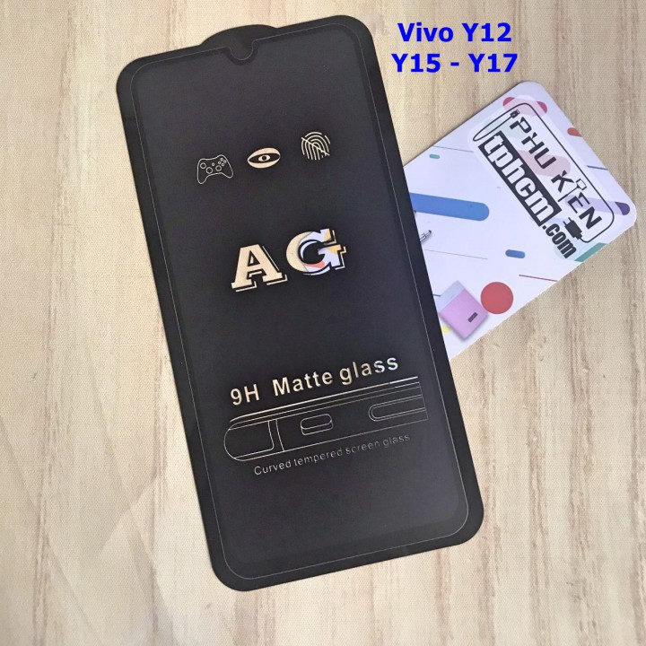 Dán cường lực Vivo Y11 - Y12 - Y15 - Y17 - U10 Nhám Full màn hình