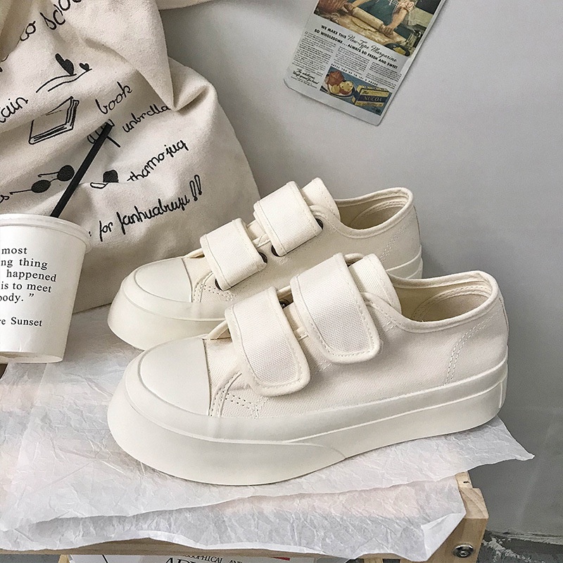 Giày thể thao vải canvas quai dán đế bánh mì ulzzang -  G02