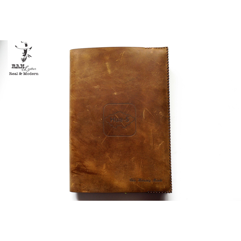 Sổ Bọc Da Bò Sáp Ngựa Khâu Tay Thủ Công - Ram Leather
