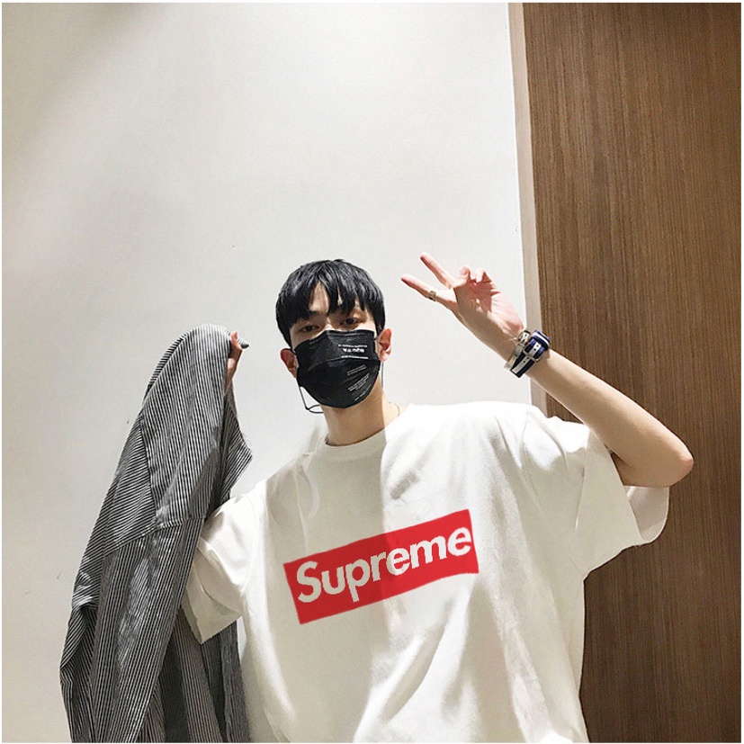 Áo thun nam nữ unisex form rộng Hitachi Superme tay lửng, áo thun tay lỡ trắng nam nữ animal basic siêu đẹp