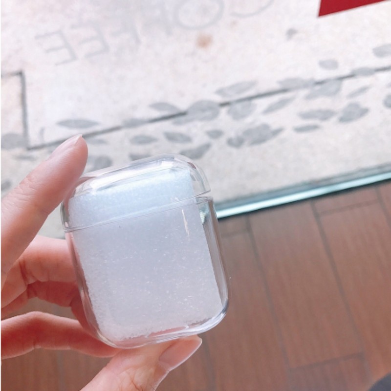 Vỏ đựng bảo vệ hộp sạc tai nghe trong suốt thích hợp cho AirPods